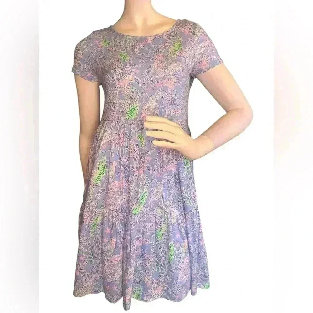 Lilly Pulitzer Geanna Cotton Blue Peri
The Turtle Print Short Sleeve XS NWT #24